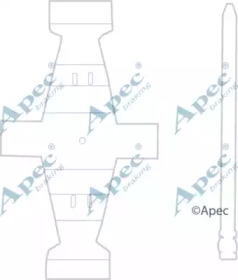 Комплектующие, тормозные колодки APEC braking KIT1169