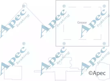 Комплектующие, тормозные колодки APEC braking KIT1176