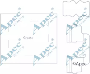 Комплектующие, тормозные колодки APEC braking KIT1181