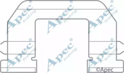 Комплектующие, тормозные колодки APEC braking KIT1184