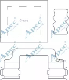 Комплектующие, тормозные колодки APEC braking KIT1188