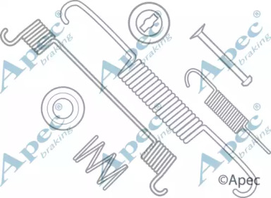 Комплектующие, тормозная колодка APEC braking KIT724