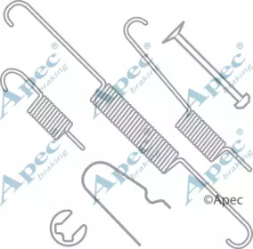 Комплектующие, тормозная колодка APEC braking KIT743