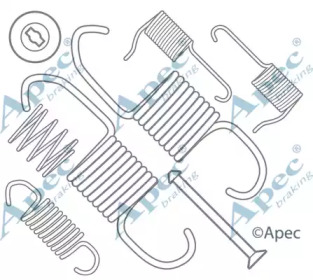 Комплектующие, тормозная колодка APEC braking KIT988