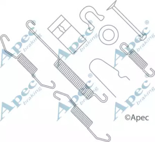 Комплектующие, тормозная колодка APEC braking KIT2019