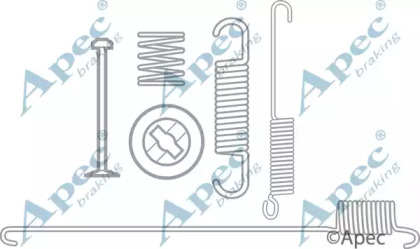 Комплектующие, тормозная колодка APEC braking KIT2043