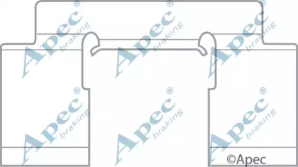 Комплектующие, тормозные колодки APEC braking KIT577