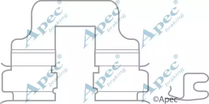 Комплектующие, тормозные колодки APEC braking KIT580