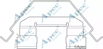 Комплектующие, тормозные колодки APEC braking KIT584