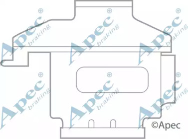 Комплектующие, тормозные колодки APEC braking KIT587