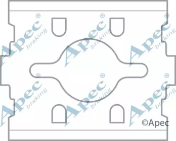 Комплектующие, тормозные колодки APEC braking KIT592