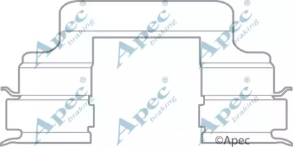Комплектующие, тормозные колодки APEC braking KIT593