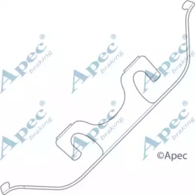 Комплектующие, тормозные колодки APEC braking KIT595