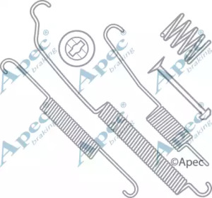 Комплектующие, тормозная колодка APEC braking KIT614