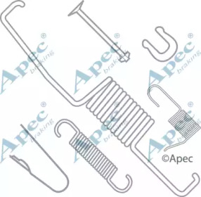 Комплектующие, тормозная колодка APEC braking KIT703