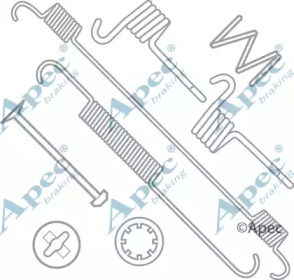 Комплектующие, тормозная колодка APEC braking KIT715