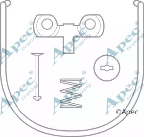 Комплектующие, тормозная колодка APEC braking KIT864