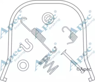 Комплектующие, тормозная колодка APEC braking KIT871