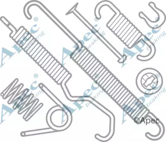 Комплектующие, тормозная колодка APEC braking KIT876