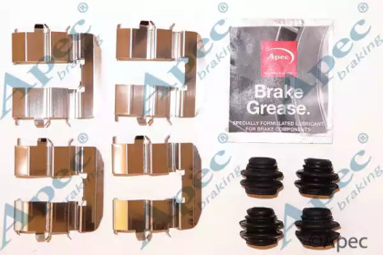 Комплектующие, тормозные колодки APEC braking KIT1260