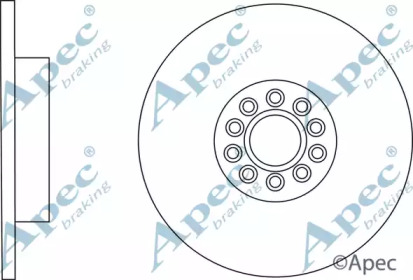 Тормозной диск APEC braking DSK2953