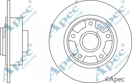 Тормозной диск APEC braking DSK2843