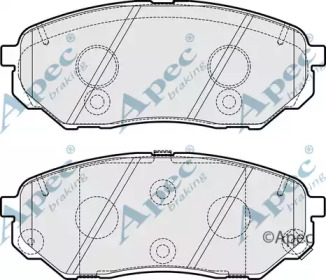 Комплект тормозных колодок APEC braking PAD2080