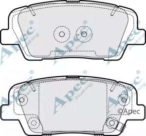 Комплект тормозных колодок APEC braking PAD2092