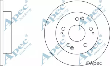 Тормозной диск APEC braking DSK2791