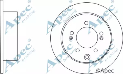 Тормозной диск APEC braking DSK2766