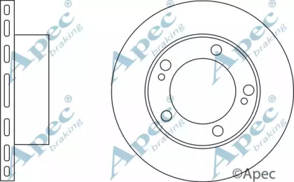 Тормозной диск APEC braking DSK2728