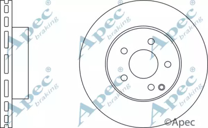 Тормозной диск APEC braking DSK2589