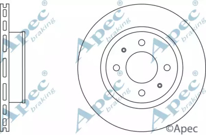 Тормозной диск APEC braking DSK2543