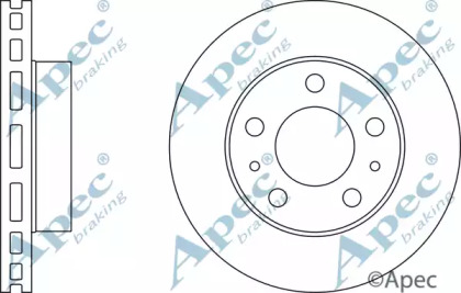 Тормозной диск APEC braking DSK2482