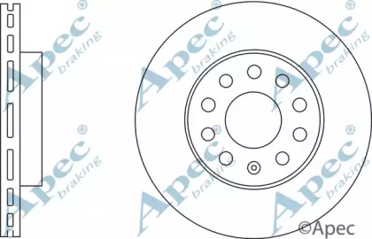 Тормозной диск APEC braking DSK3175