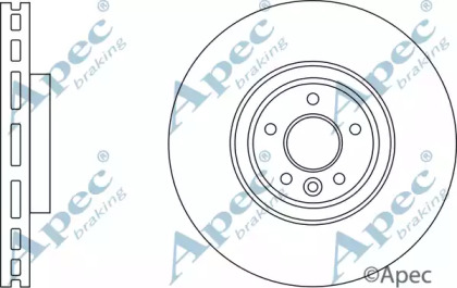 Тормозной диск APEC braking DSK3184