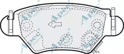 Комплект тормозных колодок APEC braking PAD1133