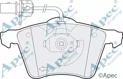 Комплект тормозных колодок APEC braking PAD1323