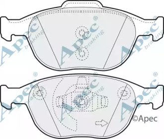 Комплект тормозных колодок APEC braking PAD1326