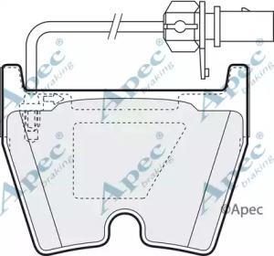 Комплект тормозных колодок APEC braking PAD1378