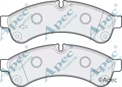 Комплект тормозных колодок APEC braking PAD1645