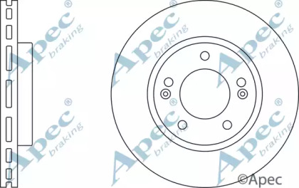 Тормозной диск APEC braking DSK2438