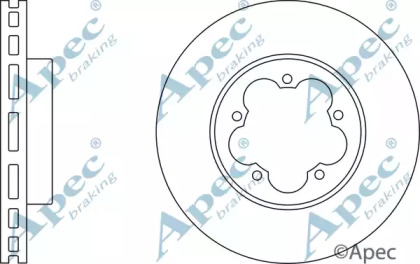 Тормозной диск APEC braking DSK2425