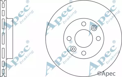 Тормозной диск APEC braking DSK2277