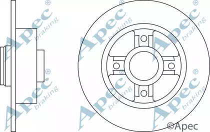 Тормозной диск APEC braking DSK2235