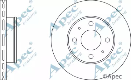 Тормозной диск APEC braking DSK2214