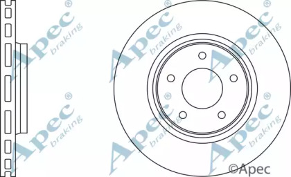 Тормозной диск APEC braking DSK2170