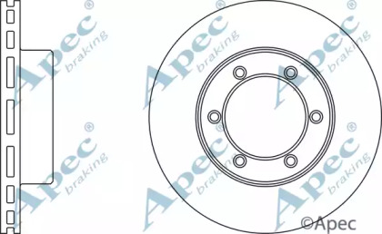 Тормозной диск APEC braking DSK2074