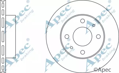 Тормозной диск APEC braking DSK2055