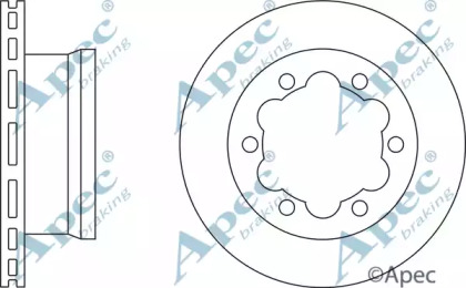 Тормозной диск APEC braking DSK2044